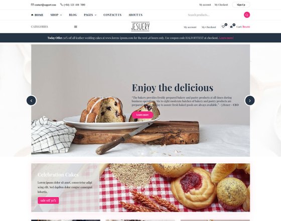 Jesuery - WordPress Bakery, Cakery & Food Theme