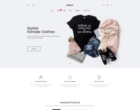 Mimosa - Modern Fashion WooCommerce WordPress Theme