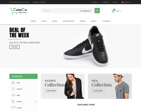 Vina Calaco - Clothing and Fashion VirtueMart Template