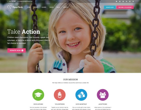 Vina Charity - Responsive Joomla Template for Charity