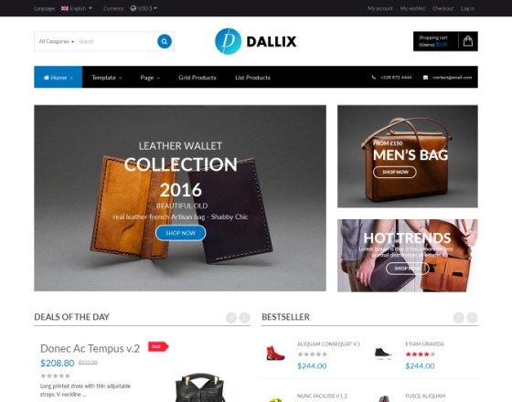 Vina Dallix - Multipurpose Joomla & VirtueMart Template