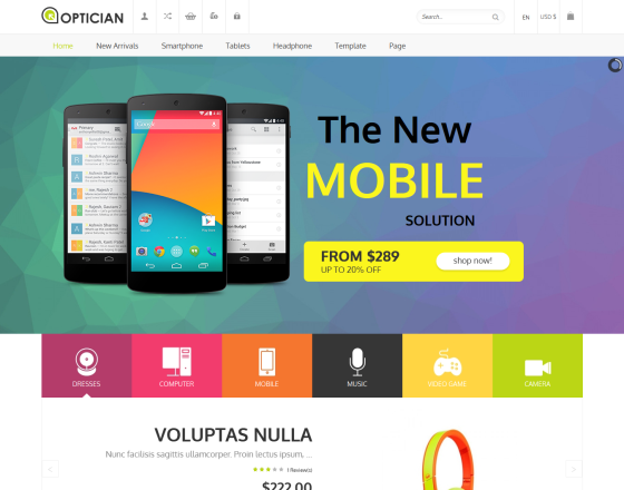 Vina Optician - Premium eCommerce Joomla 3 Template