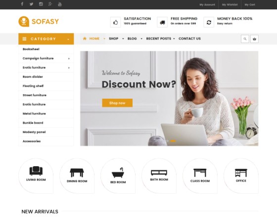 Vina Sofasy - Responsive VirtueMart Joomla Template