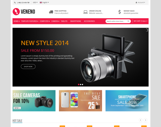 Vina Veneno - Multipurpose Joomla eCommerce Template